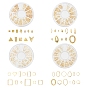 4 Boxes 4 Styles Aluminum Cabochons, Nail Art Studs, Nail Art Decoration Accessories