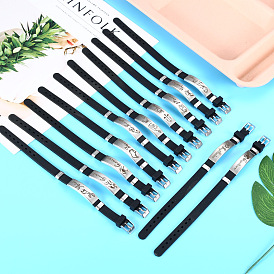 Силиконовые шнур браслеты, 304 браслеты из нержавеющей стали с созвездиями для мужчин и женщин