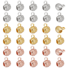 30шт 3 цвета стойка покрытие латунные трубки дужки, бочкообразные бусины под залог, без кадмия и без свинца, долговечный