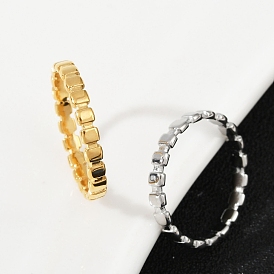 304 Кольца для пальцев из нержавеющей стали без отделки, квадратный