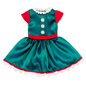 Платье принцессы из ткани, для 14.5 дюймовая американская кукла для девочек, одежда для дня рождения, свадьбы, вечеринки