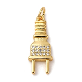 Латунные микро проложить кубического циркония подвески, штекер, долговечный, без кадмия и без свинца, стойки покрытие, с целью перехода в кольце