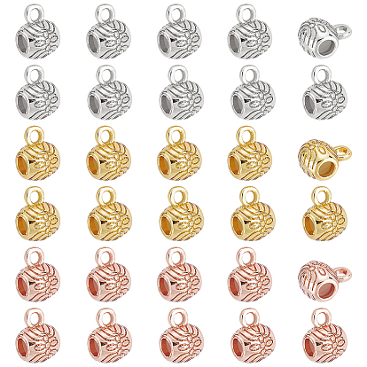 30шт 3 цвета стойка покрытие латунные трубки дужки, бочкообразные бусины под залог, без кадмия и без свинца, долговечный