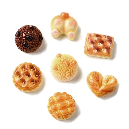 Симпатичные кабошоны из непрозрачной смолы, имитирующие пищевую продукцию