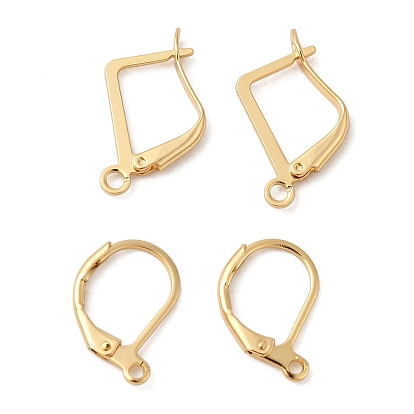 Латунная фурнитура Leverback для серег, без никеля 