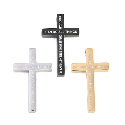 304 подвески из нержавеющей стали, мотивационные крестики-подвески