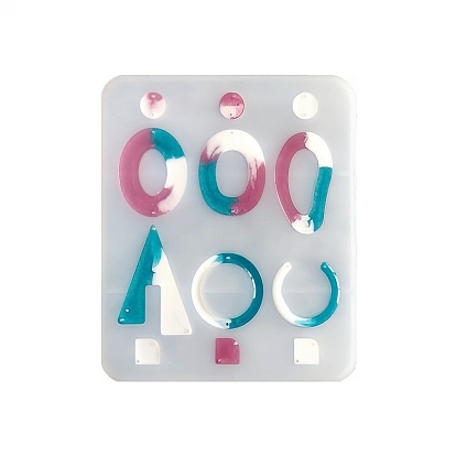 Silicone Pendant Molds, Resin Casting Molds, For UV Resin, Epoxy Resin Dangle Earring Jewelry Making, Mixed Shapes