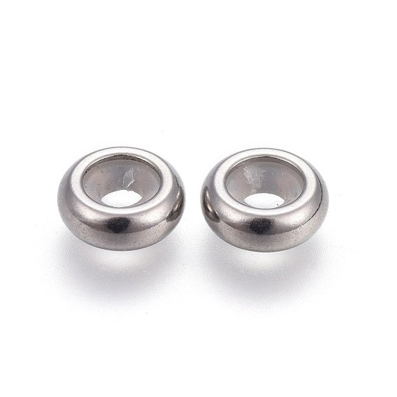201 Stainless Steel Beads, Rondelle
