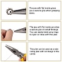 Jewelry Pliers, #50 Steel(High Carbon Steel) Wire Cutter Pliers, 135x55mm