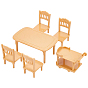 Tables et chaises, ornements miniatures en plastique, accessoires de maison de poupée micro paysage, faire semblant de décorations d'accessoires
