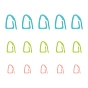 15Pcs 3 Styles Plastic Knittings, Crochet Locking Stitch Markers Holder