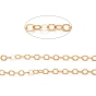 Brass Cable Chains, Soldered, with Spool, Flat Oval, Lead Free & Nickel Free