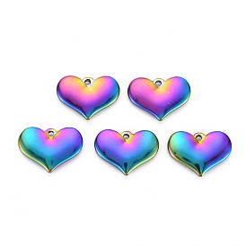 201 Stainless Steel Pendants, Heart