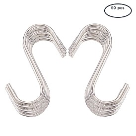 BENECREAT Heavy Duty S-hooks, Stainless Steel Wire Metal Secured S Hook, Jeans Hanger, Ceiling Rack Display Connect Hanging, Kitchen Pegboard