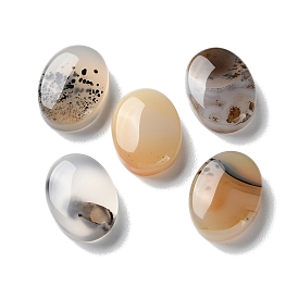 Натуральные дендритные агатовые кабошоны, овальные