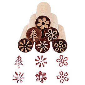 6 шт 6 стили круглые деревянные традиционные китайские лунные пряники штампы, форма для печенья с десертной печатью, инструменты для лунного пирога своими руками, бланшированный миндаль