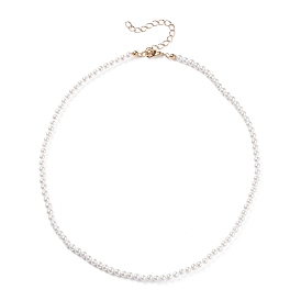 Shell Pearl Beaded Necklaces, with 304 Stainless Steel Lobster Claw Clasps