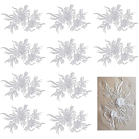 3d цветок полиэстер кружево компьютеризированная вышивка украшения аксессуары, для одежды своими руками, пакет, брюки, украшение обуви