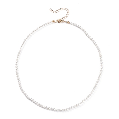 Shell Pearl Beaded Necklaces, with 304 Stainless Steel Lobster Claw Clasps