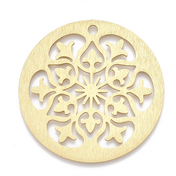 Алюминиевые большие подвески, Лазерная резка больших подвесок, плоские круглые с цветком