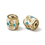Brass & Resin & Polymer Clay Beads, Columm, Golden