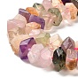 Natural Mixed Quartz Beads Strands, Faceted, Nuggets