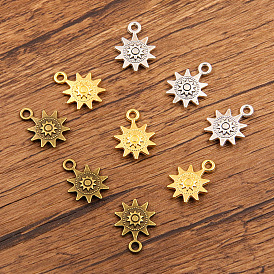 Sun Charms, Double Sided Plated Alloy Pendants for Jewelry Making DIY Accessories