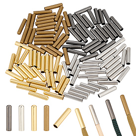 120шт 4 цвета латунные наконечники для шнурков, шнурки на голове, трубка