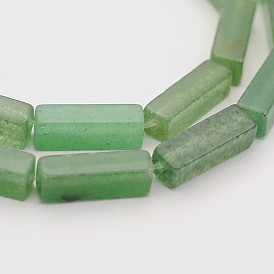 Aventurine vert naturel perles cubiques brins, 13x4x4mm, Trou: 1mm, Environ 31 pcs/chapelet, 16.1 pouce