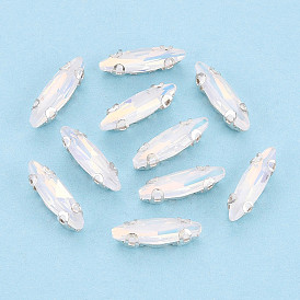 Пришить бусины монте из стразов, с настройками латуни, аксессуары для одежды, лошадиный глаз 