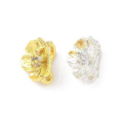 Латунные микропаве прозрачные подвески с фианитом, 