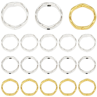 120 шт. 3 цвета, оправа из бисера из сплава в тибетском стиле, кольцо