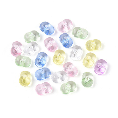 Прозрачные акриловые бусины, арахис