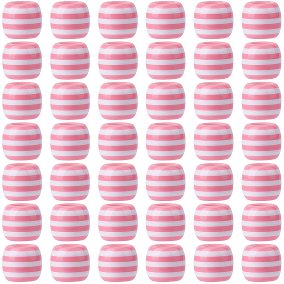 120шт. полосатых европейских бусин из смолы, бусины с большим отверстием, баррель