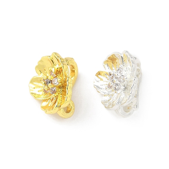 Латунные микропаве прозрачные подвески с фианитом, 