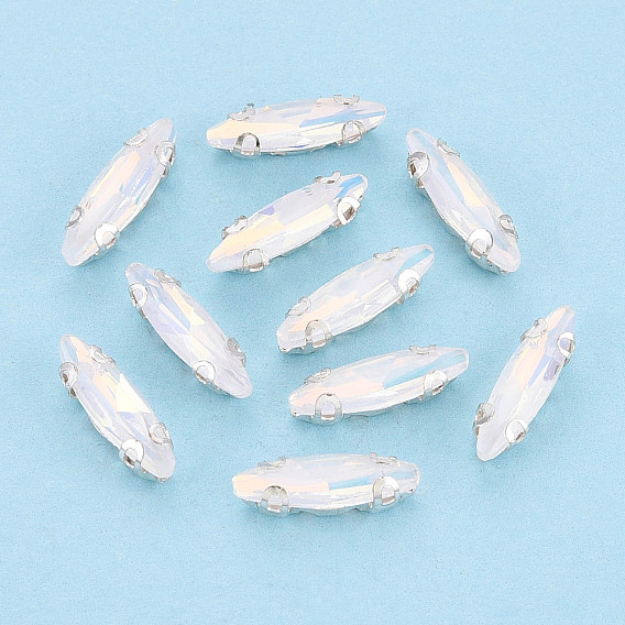 Пришить бусины монте из стразов, с настройками латуни, аксессуары для одежды, лошадиный глаз 