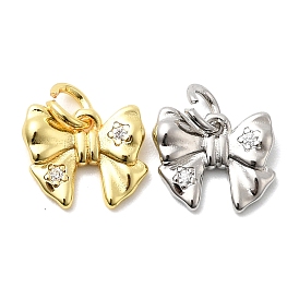 Латунные микро проложить кубического циркония прелести, бантом, долговечный, стойки покрытие, с целью перехода в кольце