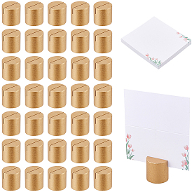 40 piezas titular de la tarjeta de nombre de madera, columna, con tarjetas de mesa de papel 40pcs