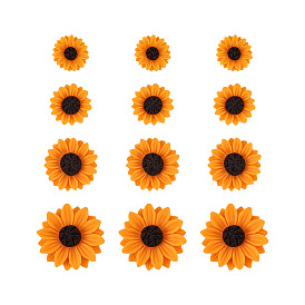 100 шт 4 стиль кабошоны из смолы, подсолнечник