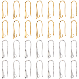 60 шт 2 цвета латунные крючки для серег для дизайна серег, провод уха, без свинца и без кадмия