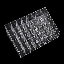 Rectangle 40 Compartments Plastic Bead Storage Containers, No Covers, 11.7x18.9x8.1cm