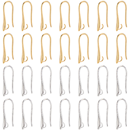 60 шт 2 цвета латунные крючки для серег для дизайна серег, провод уха, без свинца и без кадмия