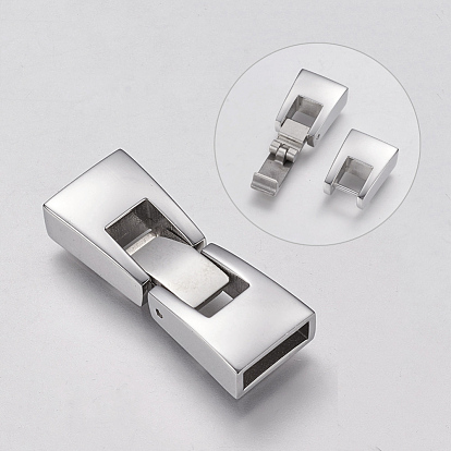 304 Stainless Steel Snap Lock Clasps, Smooth Surface