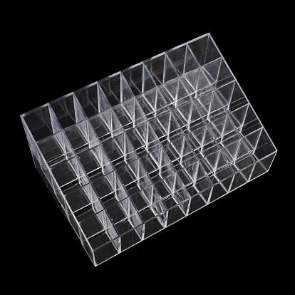 Rectangle 40 Compartments Plastic Bead Storage Containers, No Covers, 11.7x18.9x8.1cm