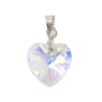 Латунь стекло кулоны, сердце