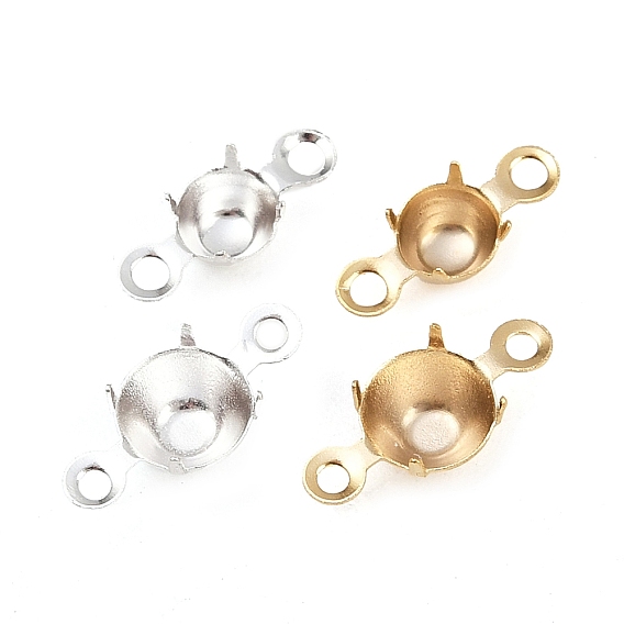 Подвески-подвески с когтями из латуни и стразами, без кадмия и без свинца, плоско-круглые