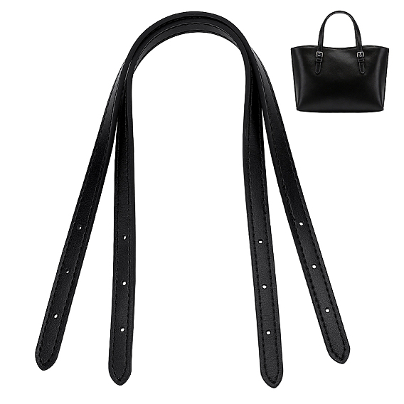 2Pcs Cowhide Leather Straps for Tote Bag Making