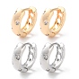 Серьги-кольца из латуни с прозрачным кубическим цирконием, долговечный