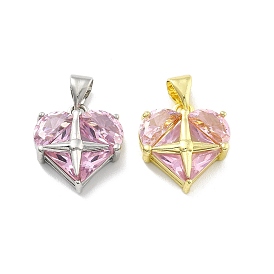 Стойка металлическая латунная микропрофилированная кубическая циркония подвески, сердце прелести, без свинца и без кадмия, долговечный