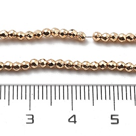 Синтетических немагнитных гематит бисер нитей, круглые, граненые